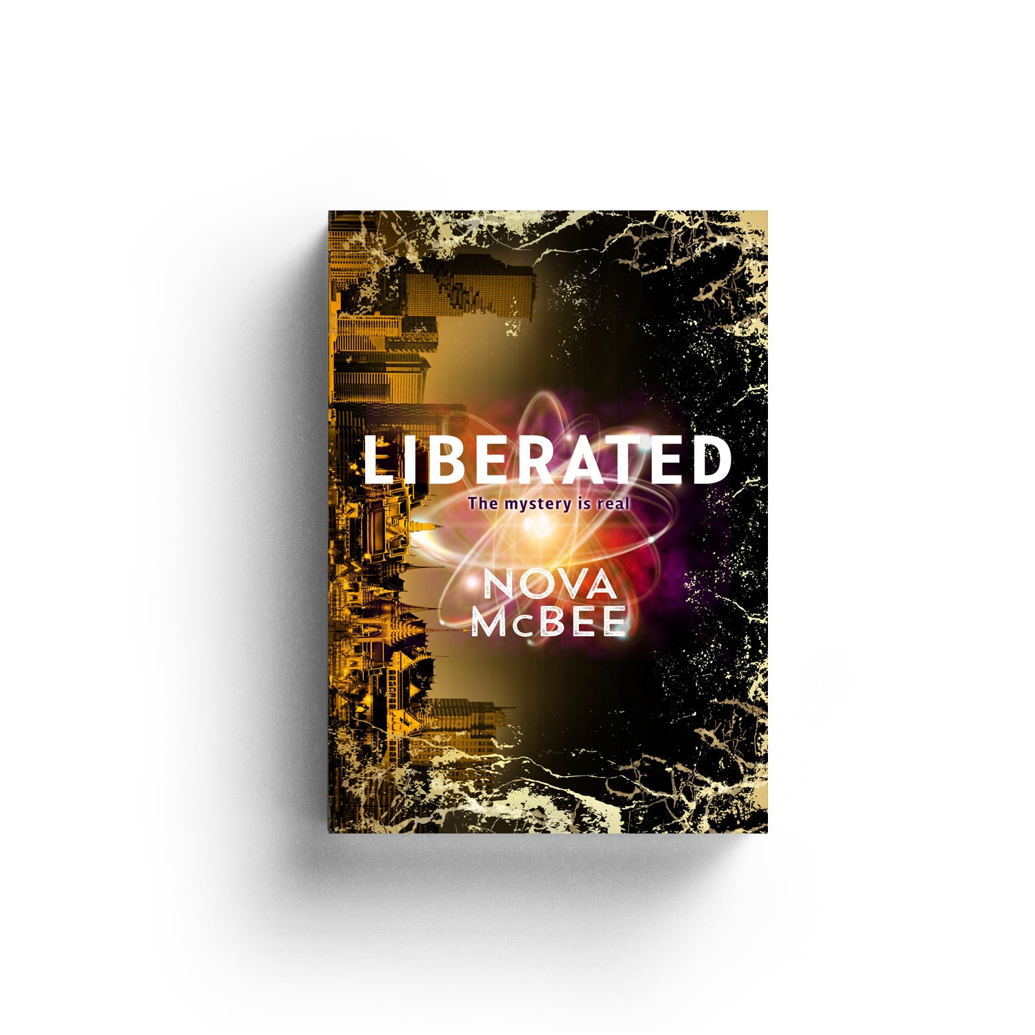 Book cover of 'Liberated' by Nova McBee with a futuristic design.